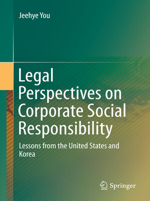 cover image of Legal Perspectives on Corporate Social Responsibility